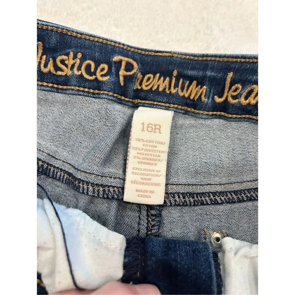 Justice Premium jeans size 16R shorts 5 pocket